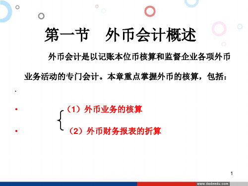 04532财务会计专题课件 第1章 外币