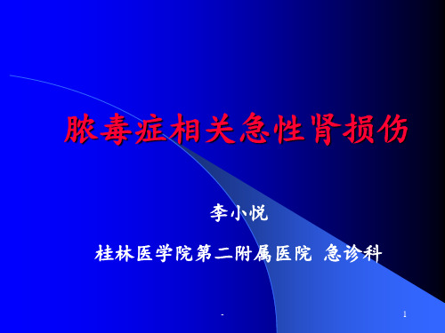 脓毒症相关急性肾损伤ppt课件