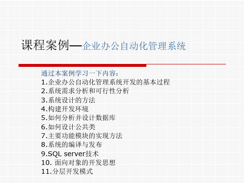 企业办公自动化管理系统课件(PPT 77页)