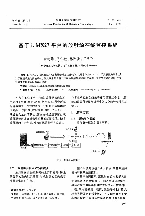 基于i.MX27平台的放射源在线监控系统