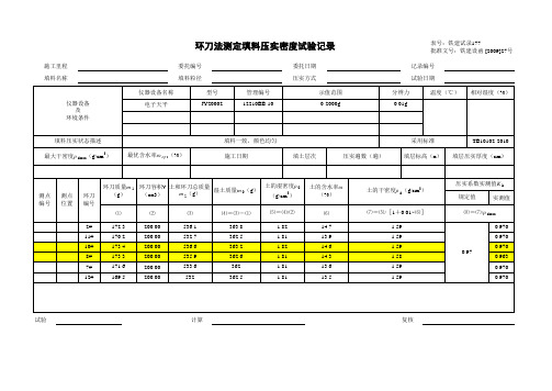 环刀记录