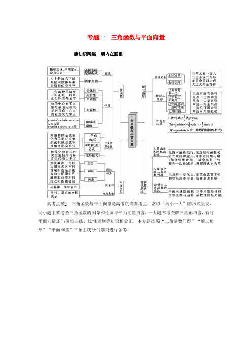 高中数学高考二轮复习三角函数与平面向量教案