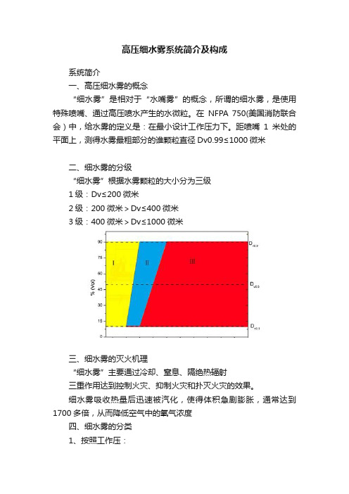 高压细水雾系统简介及构成