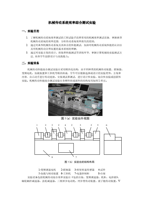 【VIP专享】机械传动系统效率综合测试实验