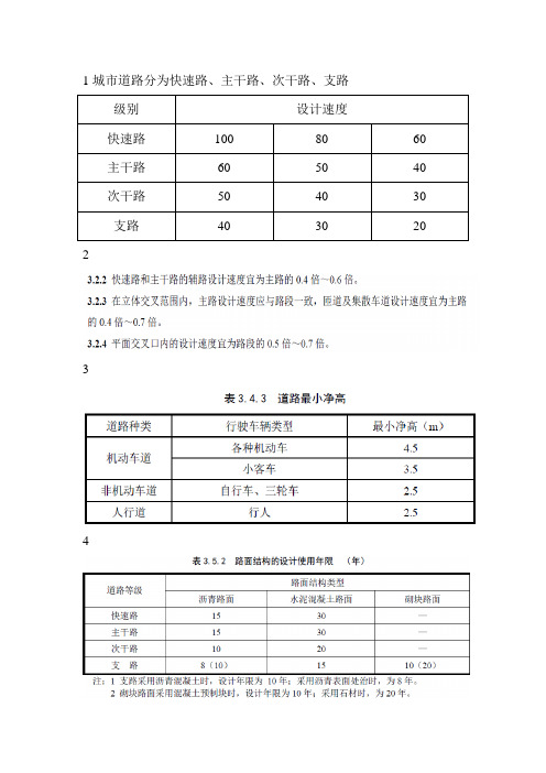 CJJ37-2012城市道路工程设计规范总结要点