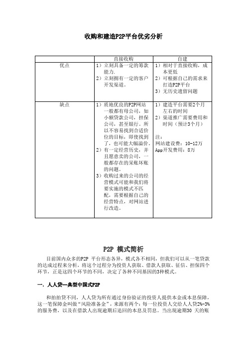 P2P模式的比较和分析