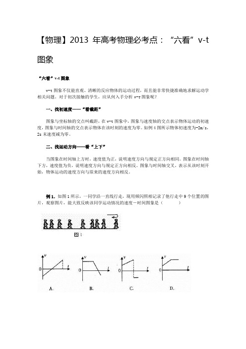 高考物理必考点“六看”v-t图象