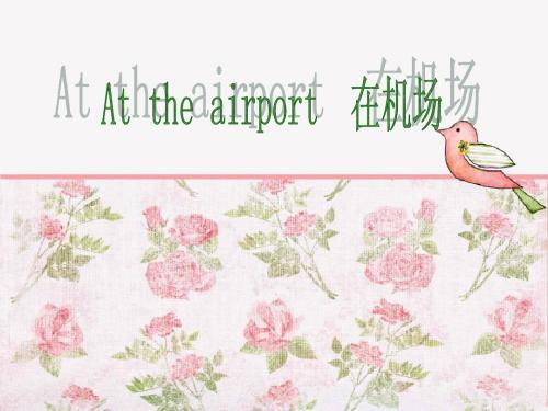 展望未来第一册第一单元At the airport