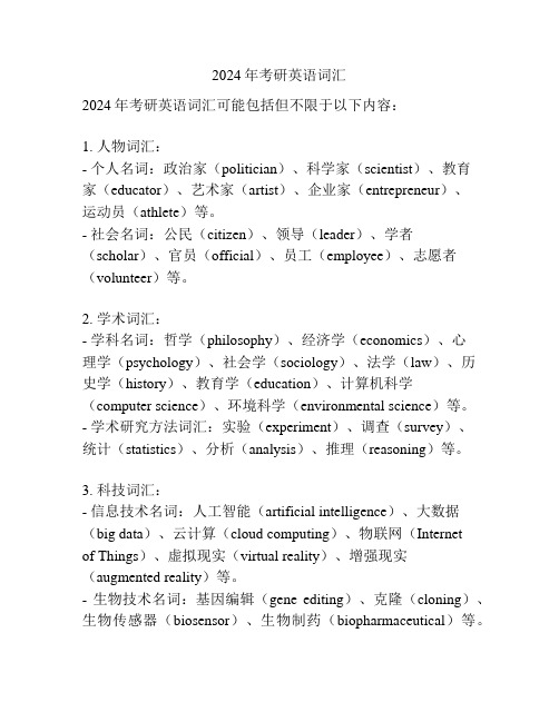 2024年考研英语词汇