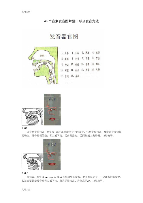 英语国际音标发音舌位图详解及发音方法大全12143