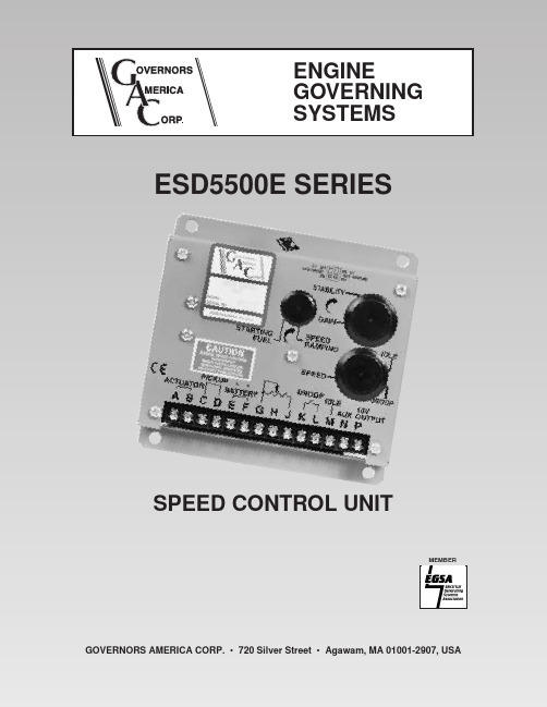 ESD5500E,美国GAC电子调速器,说明书