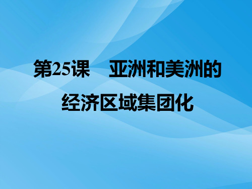 亚洲和美洲的经济区域集团化PPT课件1 岳麓版