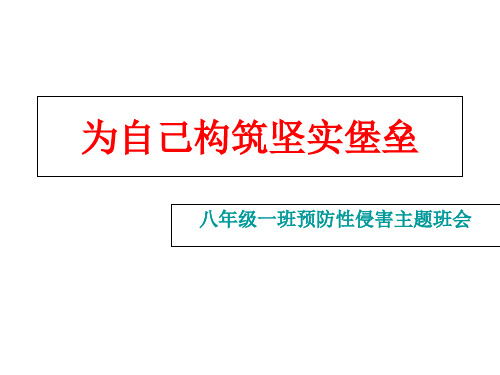 八一班预防性侵害主题班会省名师优质课赛课获奖课件市赛课一等奖课件