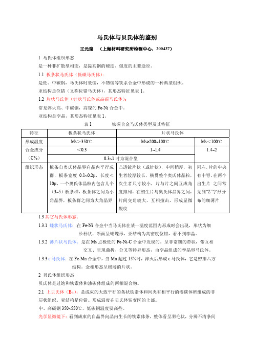 马氏体与贝氏体的辨别[最新]