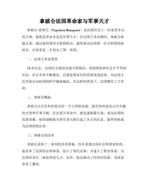 拿破仑法国革命家与军事天才