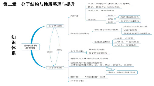 第二章  分子结构与性质整理与提升课件-高二化学人教版2019选择性必修二