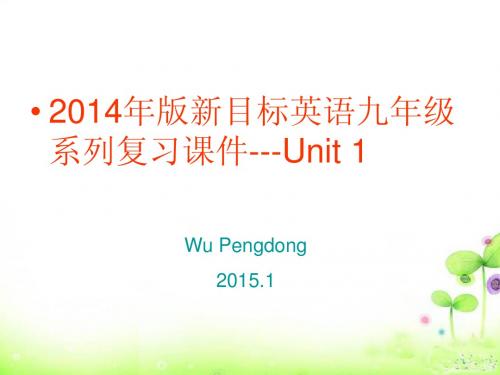 2014年版新目标英语九年级系列复习课件---Unit 1