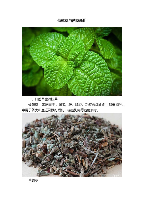 仙鹤草与茜草新用