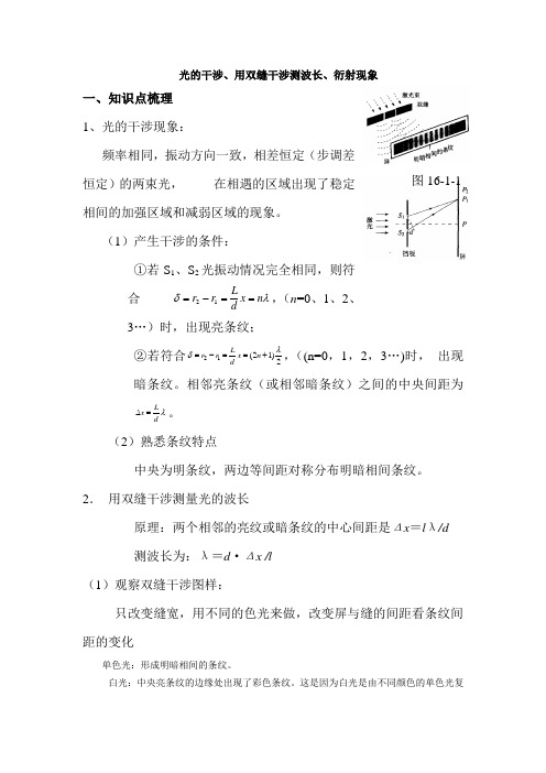 高三物理光的干涉1