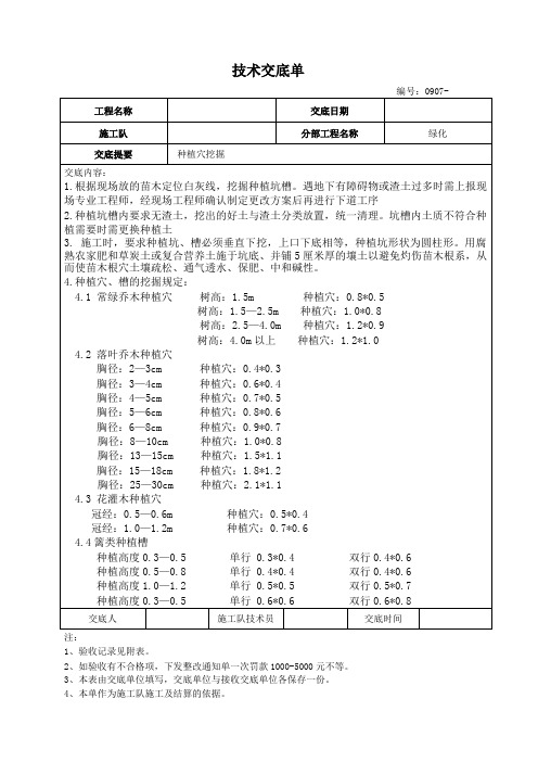 种植穴