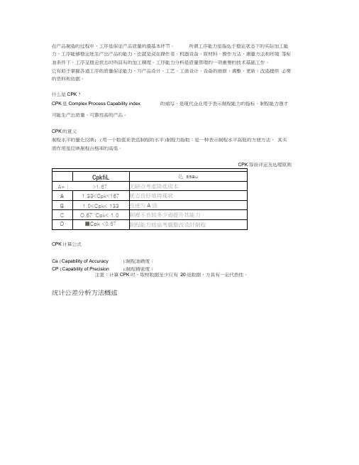 公差分析技术