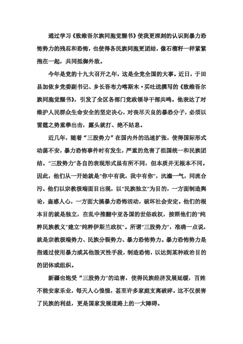 面对暴恐,我们要敢于发声亮剑心得体会