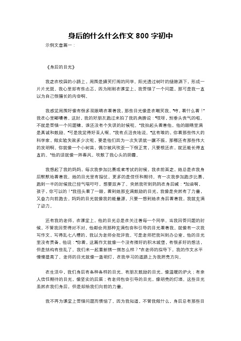 身后的什么什么作文800字初中