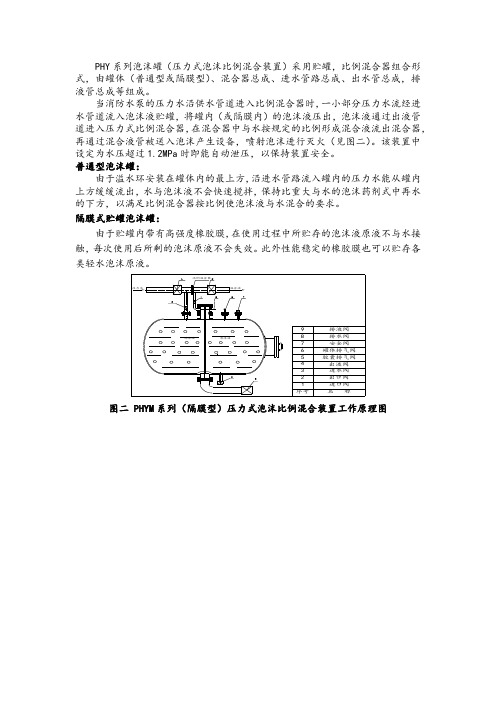 PHY系列泡沫罐结构及工作原理