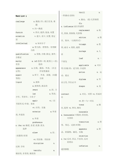 新东方考研英语绿皮书乱序版单词每个单元已经隔开方便大家阅读下载