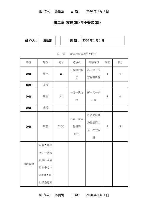 中考命题研究贵阳中考数学第二章方程组与不等式组第1节一次方程与方程组及应用试题