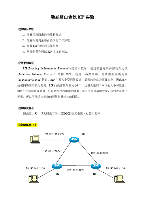 5-动态路由协议RIP实验