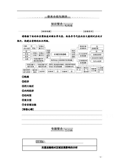 2019-2020学年高中新教材湘教地理必修第二册：第4章+章末小结与测评