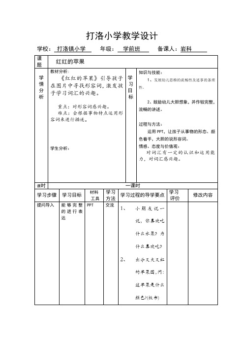 红红的苹果