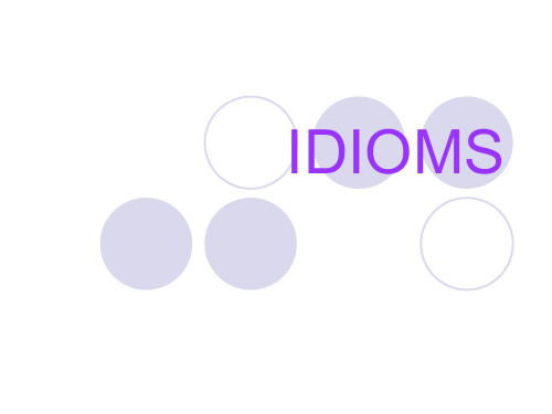 IDIOMS