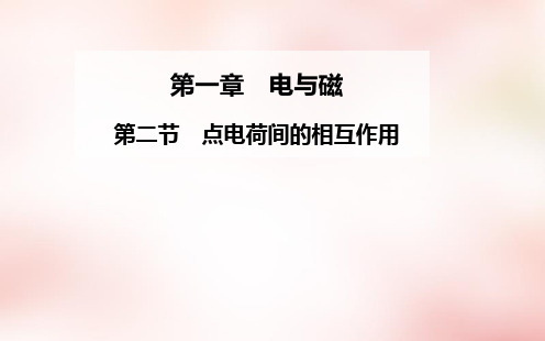 高中物理 第一章 第二节 点电荷间的相互作用课件 粤教选修1-1