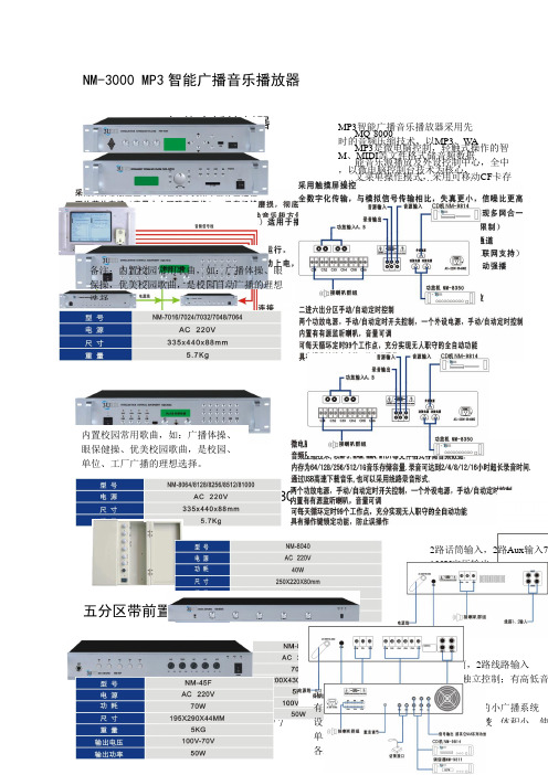 #NM3000MP3智能广播音乐播放器