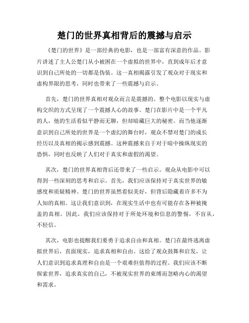 楚门的世界真相背后的震撼与启示