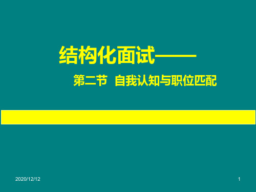 第二节-自我认知与职位匹配-公务员面试名师戴劲PPT教学课件