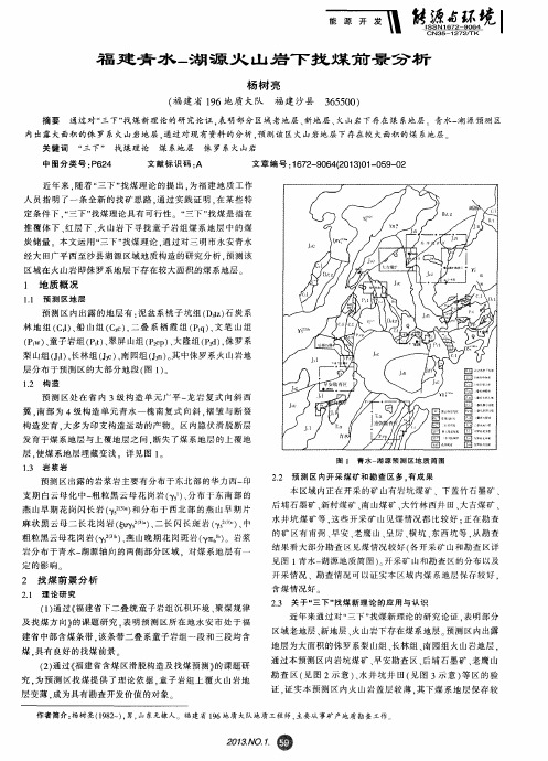 福建青水-湖源火山岩下找煤前景分析