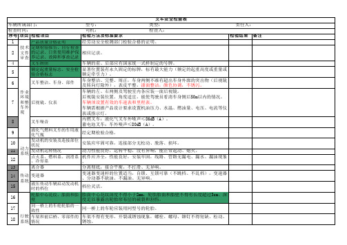 (完整版)叉车安全检查表