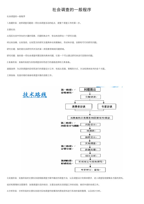 社会调查的一般程序