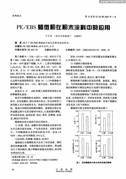 PE／EBS蜡微粉在粉末涂料中的应用