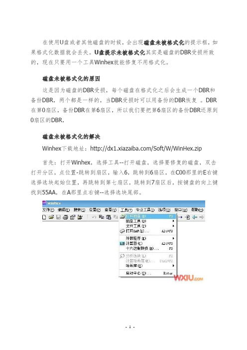 恢复U盘、闪存卡数据-WinHex方法