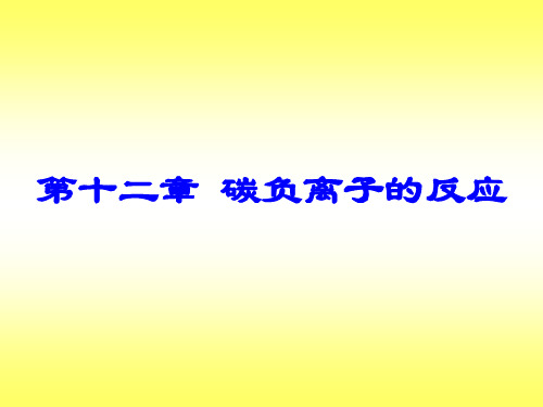 12 碳负离子的反应