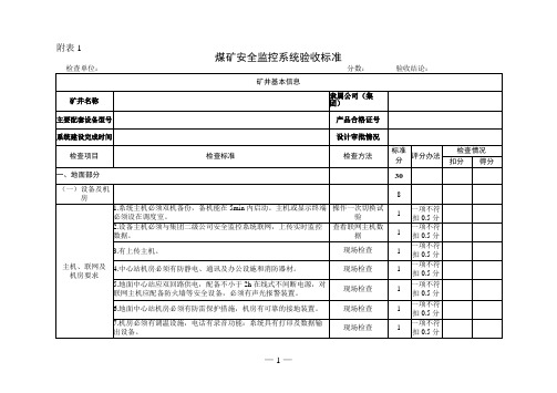 煤矿六大系统验收标准--