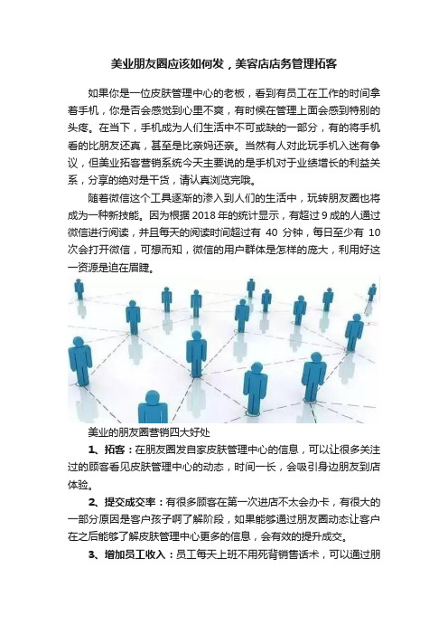 美业朋友圈应该如何发，美容店店务管理拓客