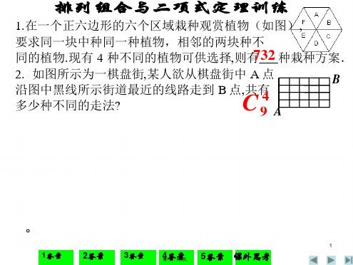 全国高中数学联赛辅导课件排列组合与二项式定理训练(与“答案”相关文档共9张)