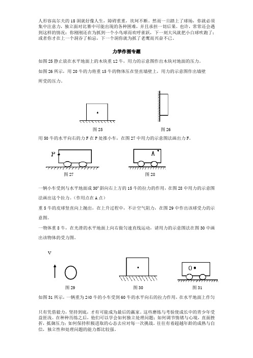 初中物理力学作图专题61111