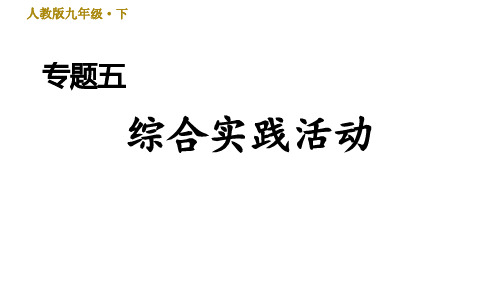 初中九年级语文下册综合实践活动