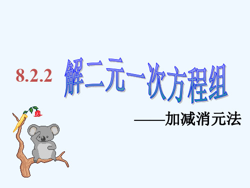 人教版七年级下册数学8.2.2加减消元法——解二元一次方程组 课件